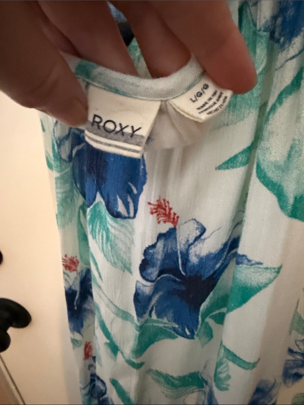 Roxy Blue and Teal Floral Maxi Dress - Picture 4 of 8